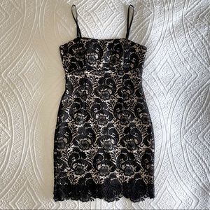 Black Lace Mini Dress - New Years Eve